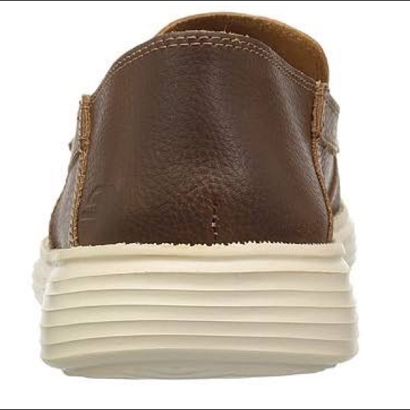 New Skechers STATUS-BRENSON Relaxed Fit Air-Cooled Memory Foam Brown Mens - Picture 11 of 14